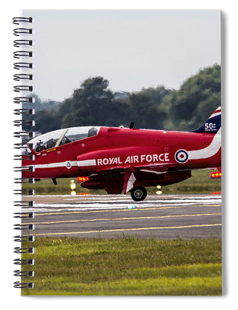 Red Arrows Spiral Notebook featuring the photograph Red Arrow by Airpower Art