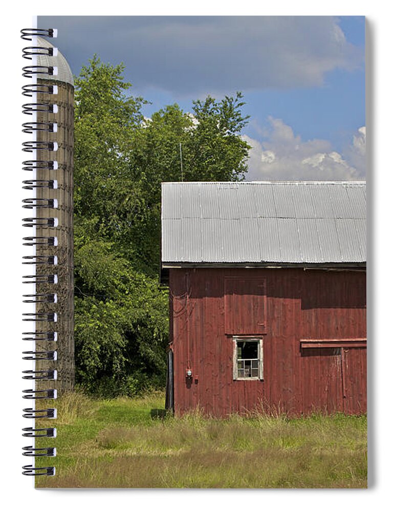 Barn Spiral Notebook featuring the photograph Red Weathered Farm Barn of New Jersey by David Letts
