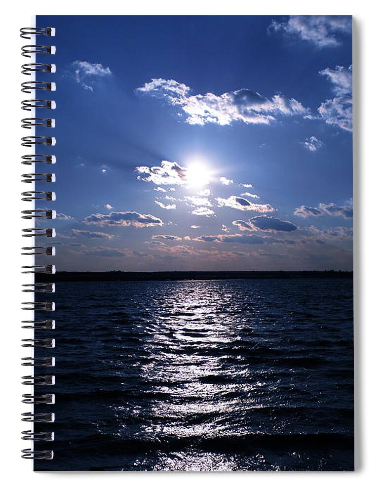 River Spiral Notebook featuring the photograph River Shine #2 by Sharon Woerner