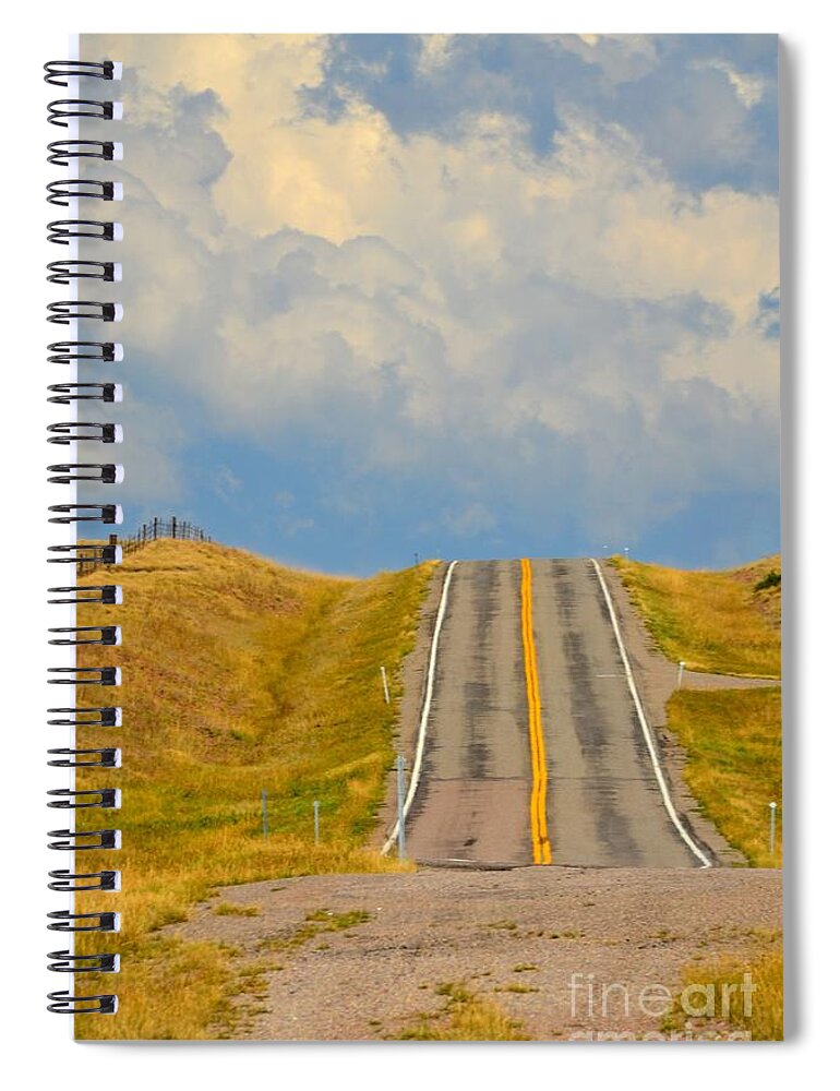 Abstract Spiral Notebook featuring the photograph Road to Nowhere #2 by Lauren Leigh Hunter Fine Art Photography