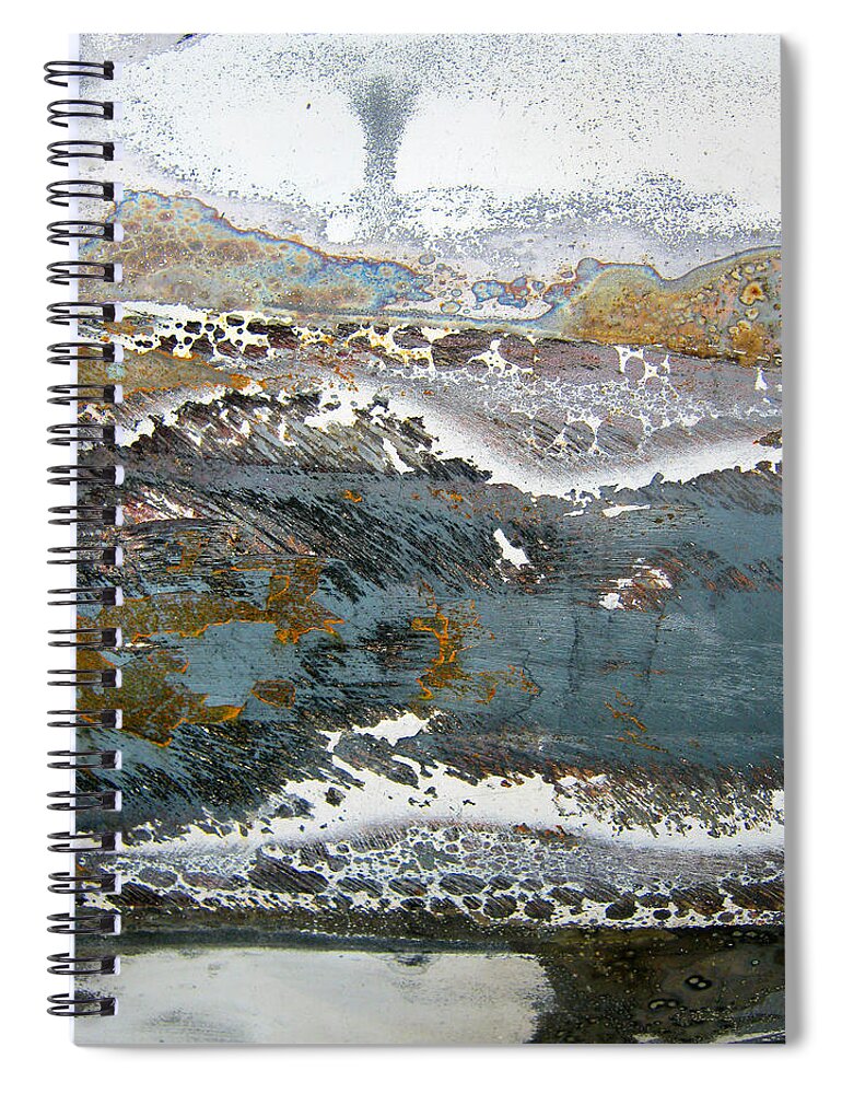 Surface Spiral Notebook featuring the photograph Rust never sleeps #2 by Les Cunliffe