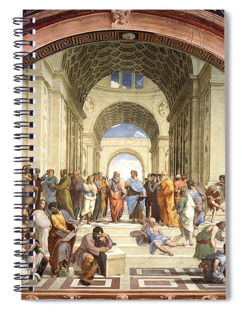 Raphael Spiral Notebook featuring the painting School of Athens by Raphael