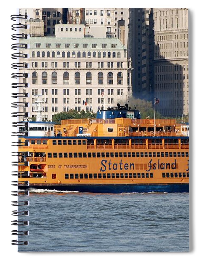 Harbor Spiral Notebook featuring the photograph Staten Island Ferry #2 by Rob Hans