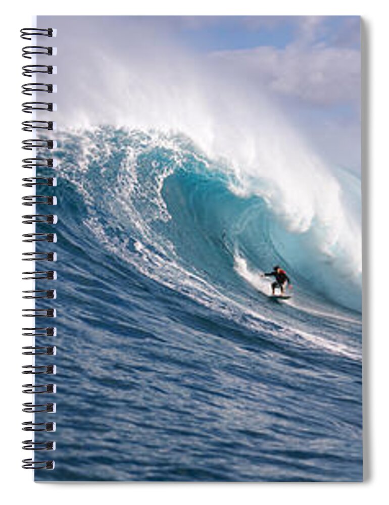 Photography Spiral Notebook featuring the photograph Surfer In The Sea, Maui, Hawaii, Usa #2 by Panoramic Images