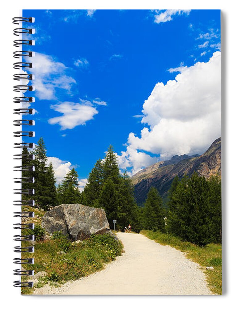 Bernina Spiral Notebook featuring the photograph Swiss Mountains #2 by Raul Rodriguez