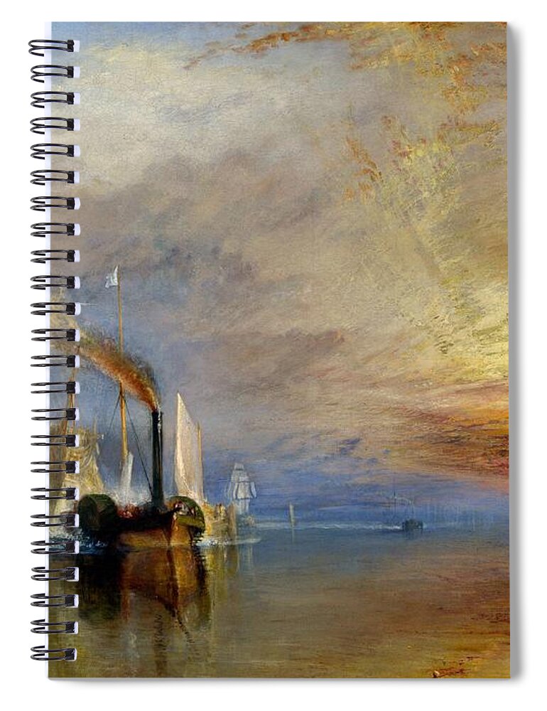 1839 Spiral Notebook featuring the painting The Fighting Temeraire #2 by JMW Turner
