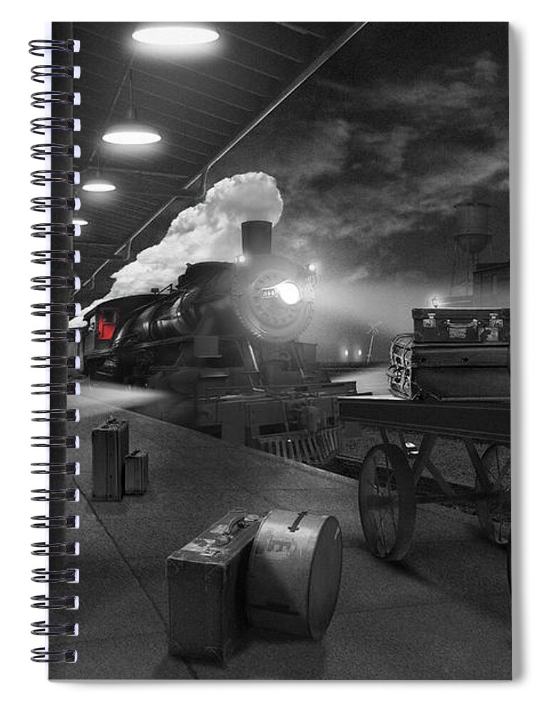 Transportation Spiral Notebook featuring the photograph The Station by Mike McGlothlen
