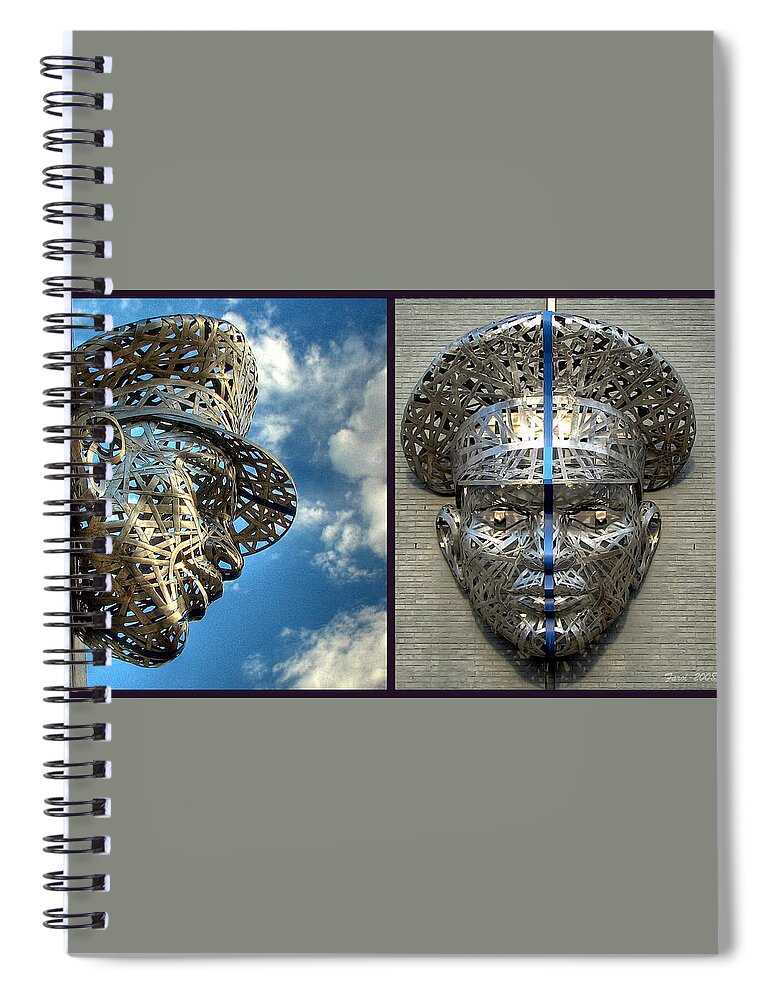 Blue Spiral Notebook featuring the photograph Thin Blue Line by Farol Tomson