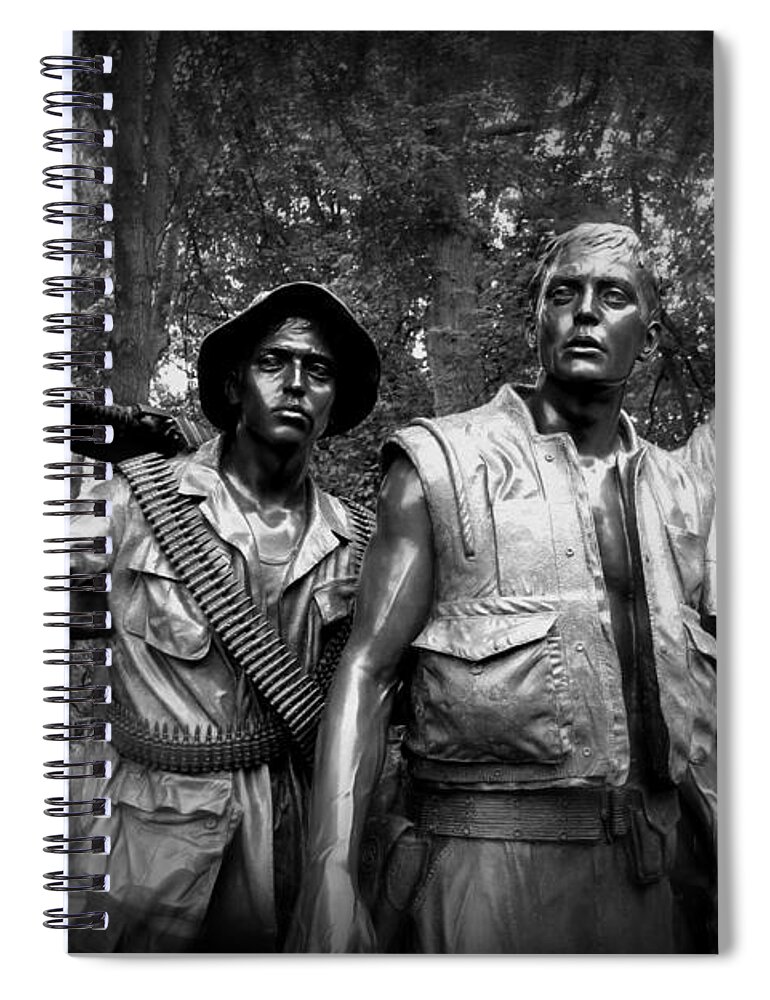 Vietnam Memorial Spiral Notebook featuring the photograph Vietnam Veterans Memorial # 3 by Allen Beatty