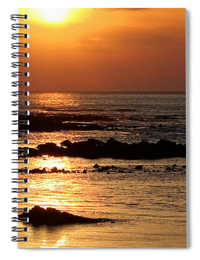 Hawaii Spiral Notebook featuring the photograph Waikoloa Sunset by Lars Lentz