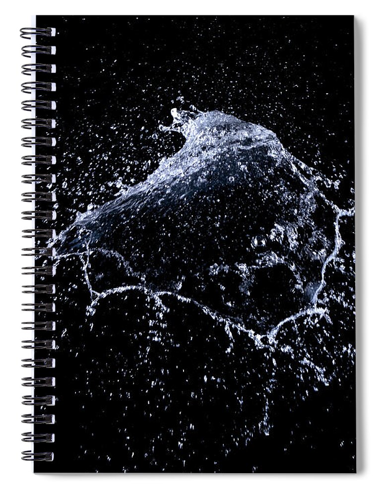 Spray Spiral Notebook featuring the photograph Water Explosion #2 by Vasko