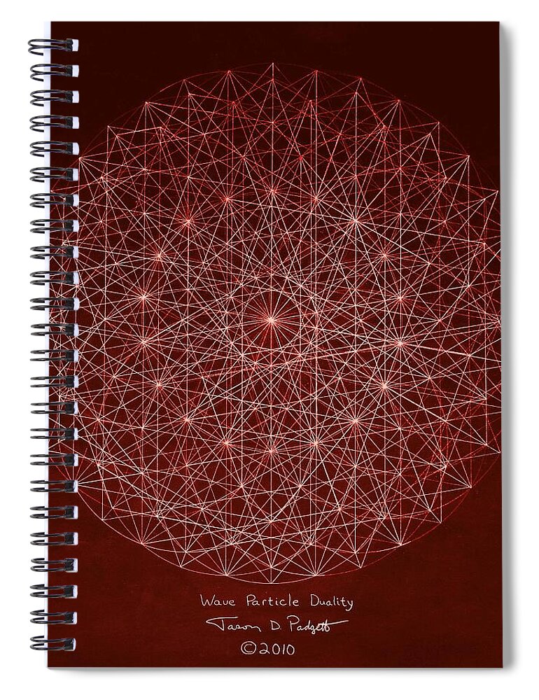 Jason Spiral Notebook featuring the drawing Wave Particle Duality #1 by Jason Padgett