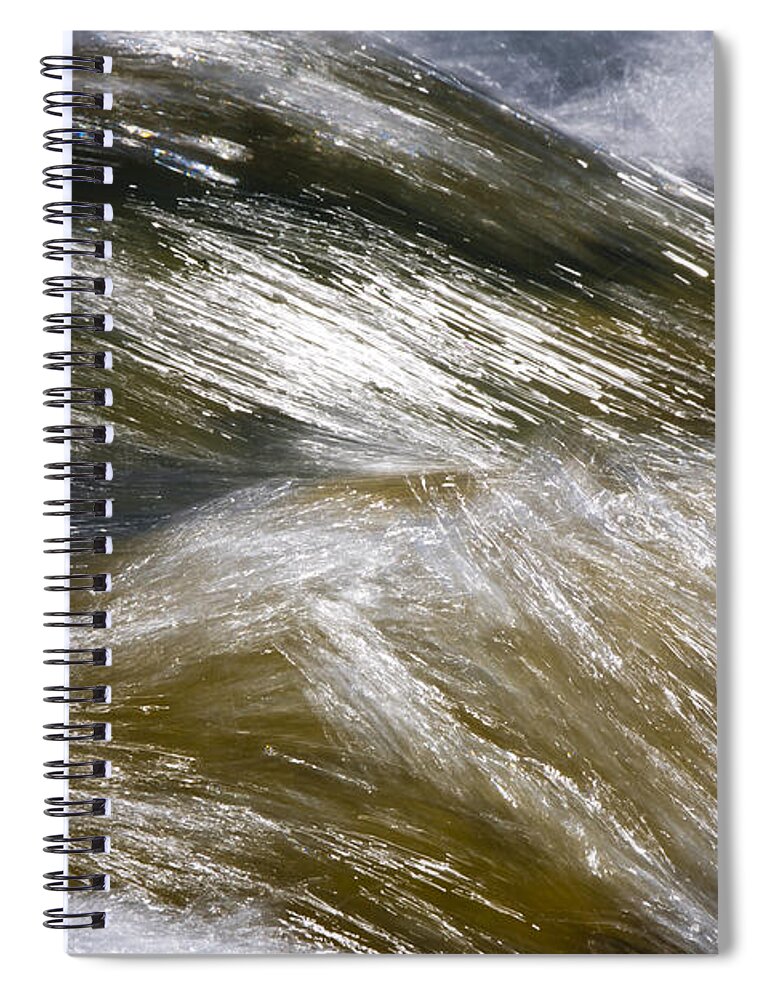 Heiko Spiral Notebook featuring the photograph Whirling River by Heiko Koehrer-Wagner