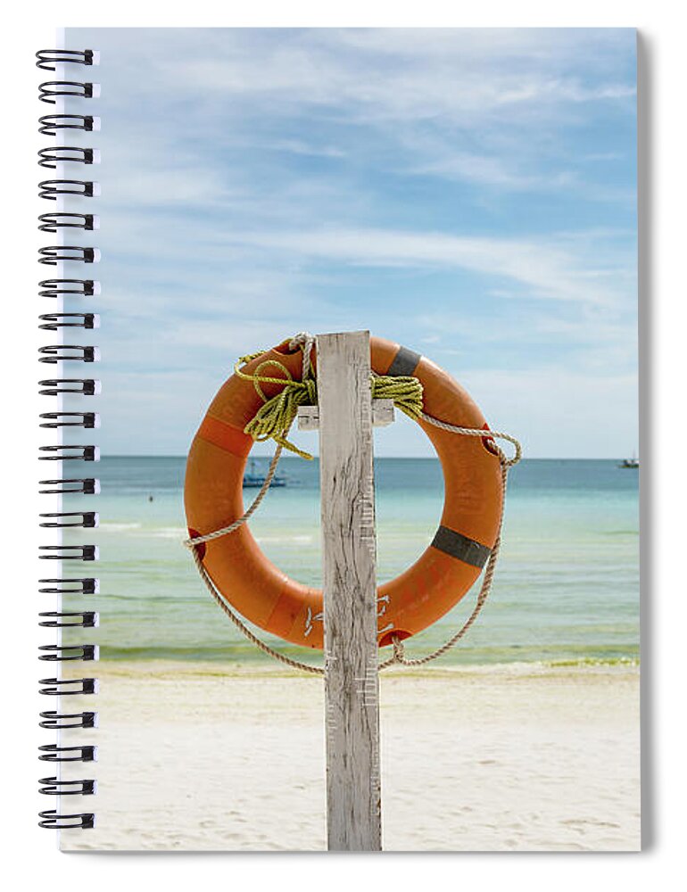 Tranquility Spiral Notebook featuring the photograph White Beach, Boracay, Philippines #2 by John Harper