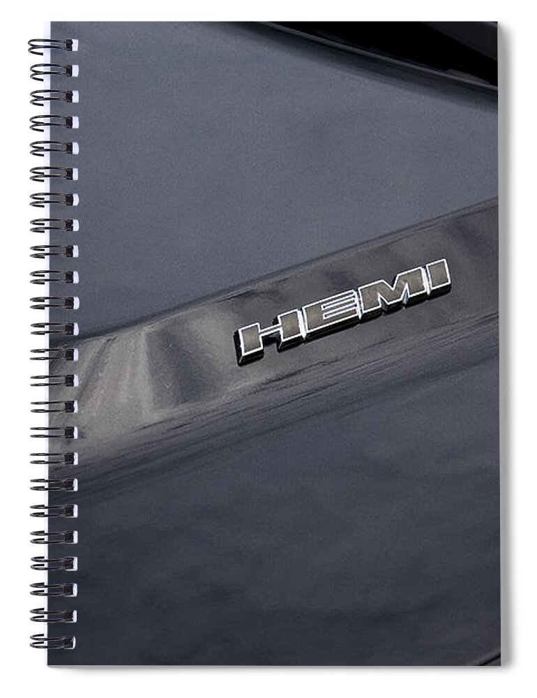 Dodge Spiral Notebook featuring the photograph 2011 Dodge Challenger RT Black by Rich Franco