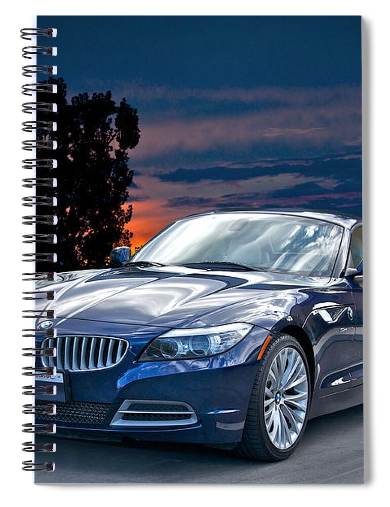 Auto Spiral Notebook featuring the photograph 2013 Bmw Z4 by Dave Koontz