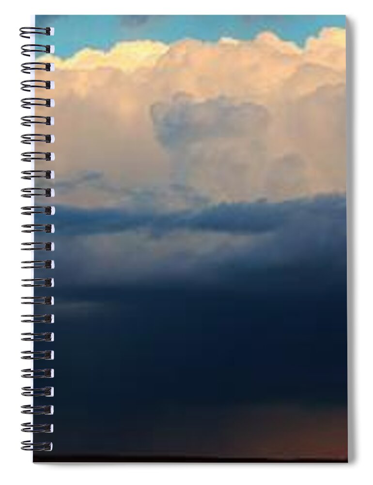 Stormscape Spiral Notebook featuring the photograph First Storm Cells of 2014 by NebraskaSC