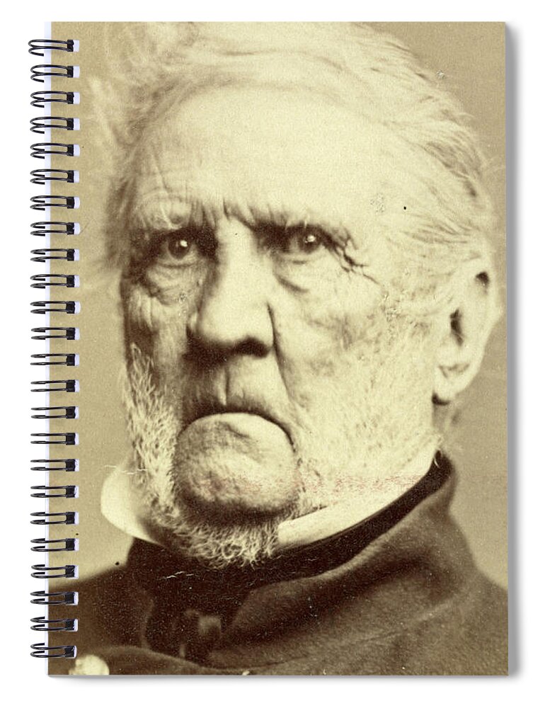 1860 Spiral Notebook featuring the photograph Winfield Scott (1786-1866) #22 by Granger