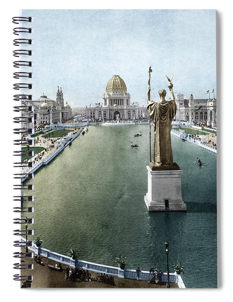 1893 Spiral Notebook featuring the photograph Columbian Exposition, 1893 #8 by Granger