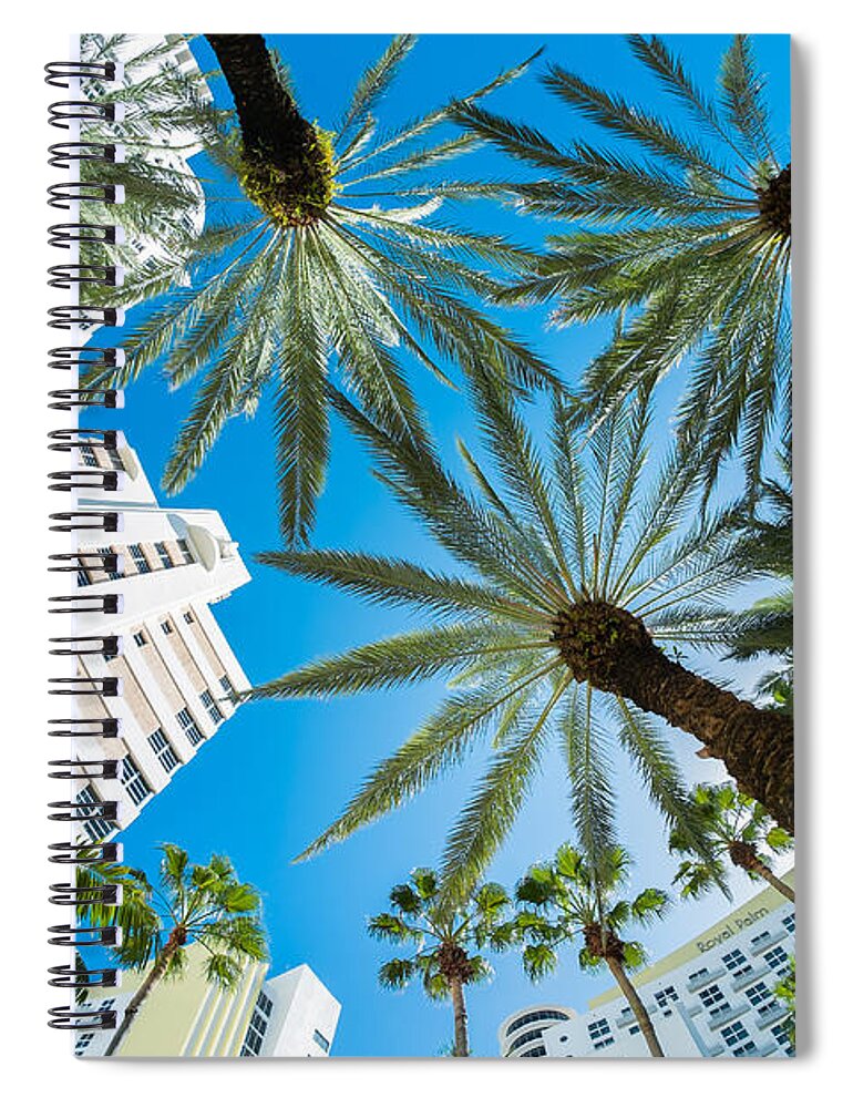 Architecture Spiral Notebook featuring the photograph Miami Beach by Raul Rodriguez