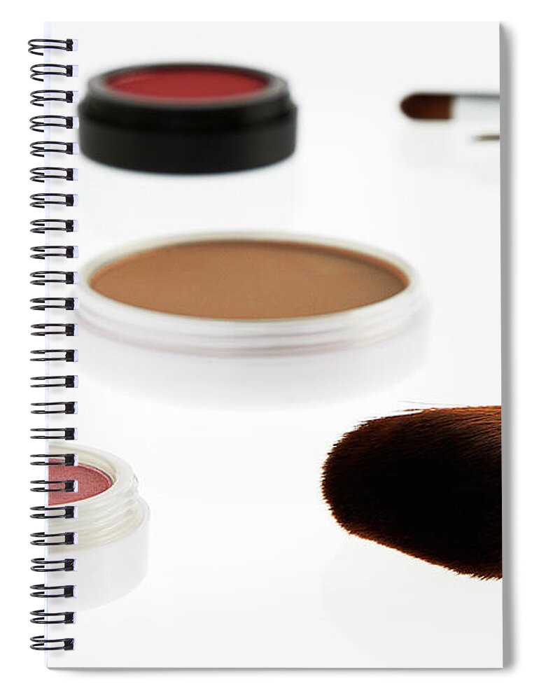 White Background Spiral Notebook featuring the photograph Still Life Of Beauty Products by Stephen Smith