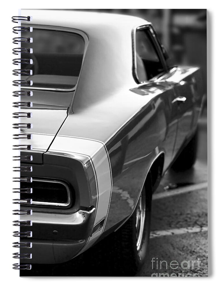 1968 Spiral Notebook featuring the photograph 1969 Dodge Charger #7 by Gordon Dean II