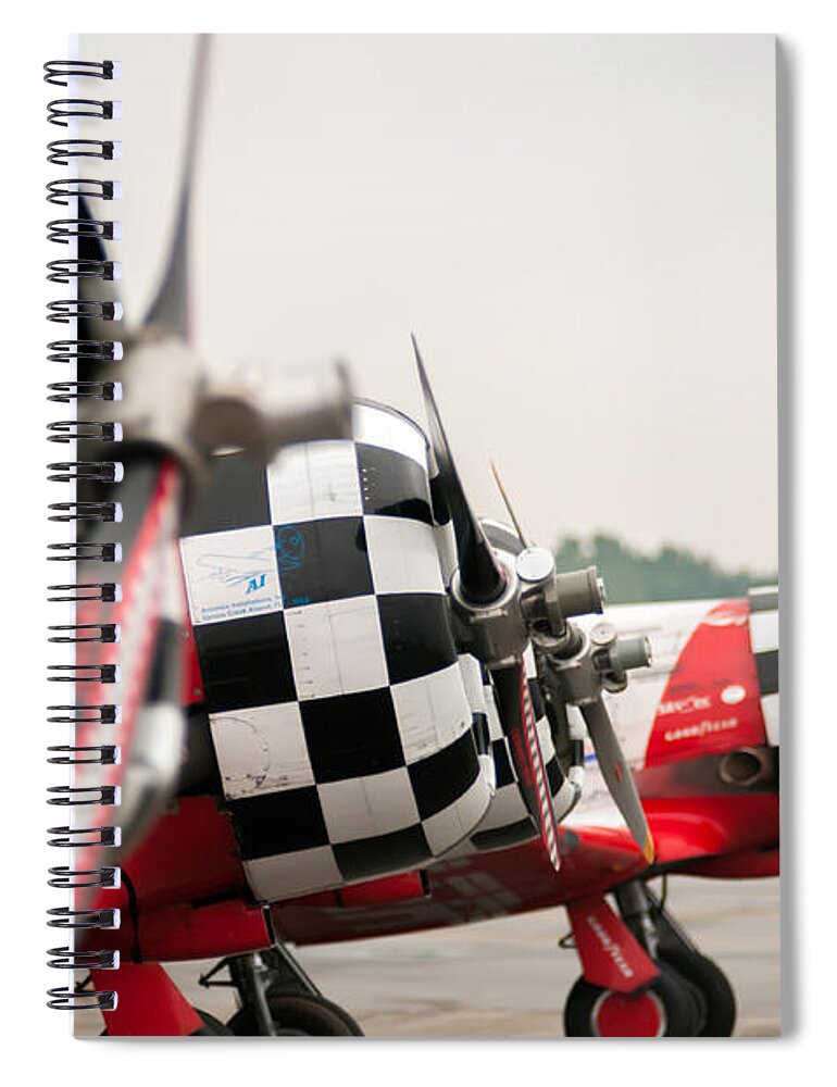 2013 Spiral Notebook featuring the photograph Airplanes At The Airshow #3 by Alex Grichenko
