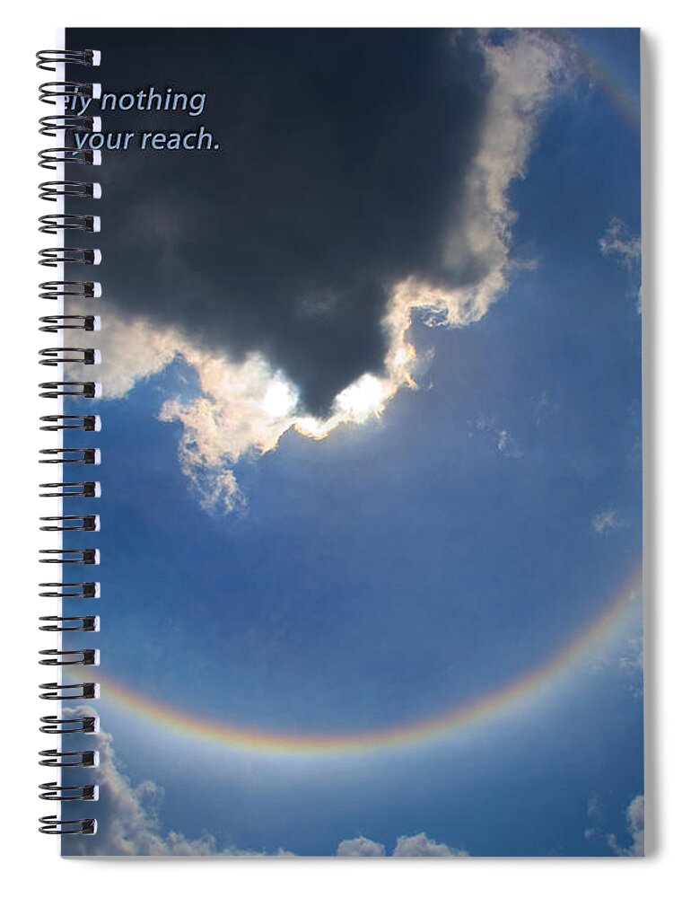 Chesterfield Spiral Notebook featuring the photograph Circular Rainbow #3 by David Coblitz