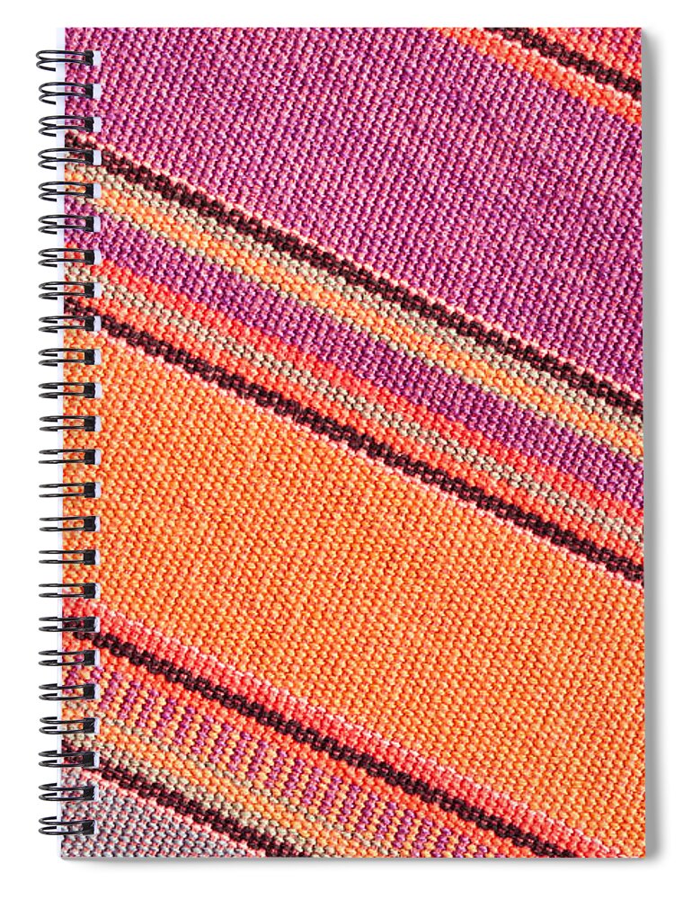 Abstract Spiral Notebook featuring the photograph Colorful cloth #3 by Tom Gowanlock