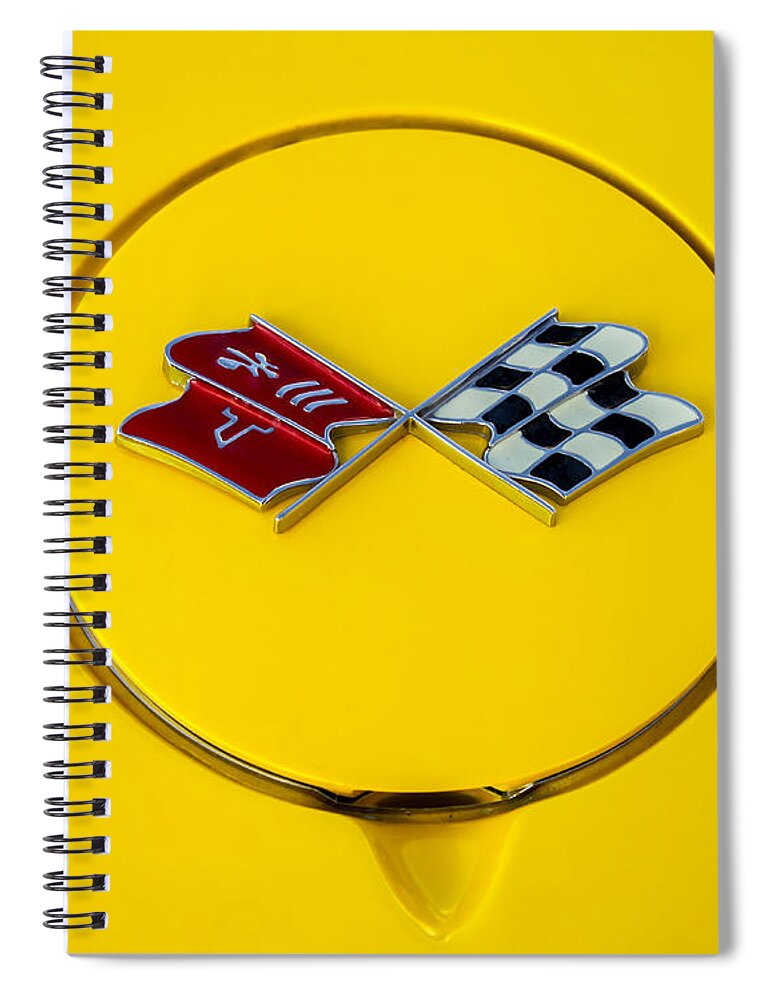 1972 Spiral Notebook featuring the photograph Corvette Flags #3 by Ron Pate