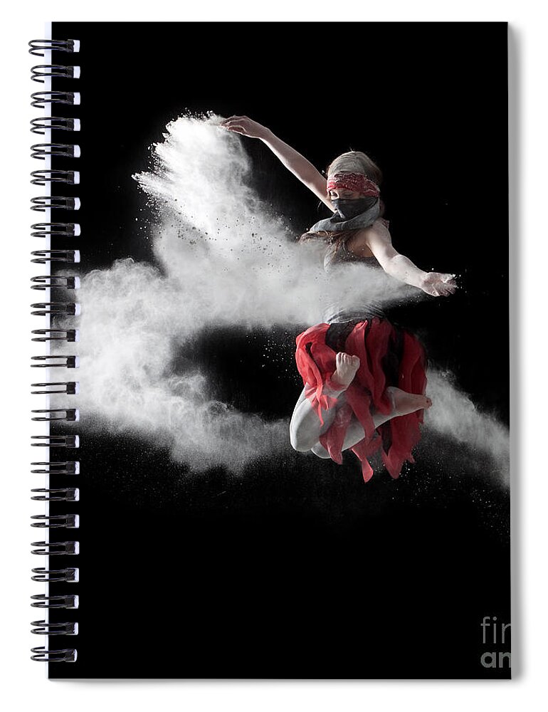 Dancing Spiral Notebook featuring the photograph Flour Dancer Series #3 by Cindy Singleton