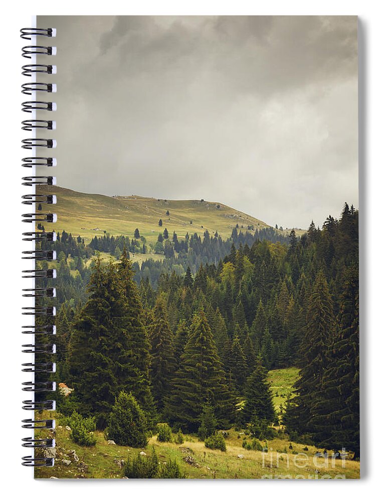 Landscape Spiral Notebook featuring the photograph Landscape in Autumn by Jelena Jovanovic
