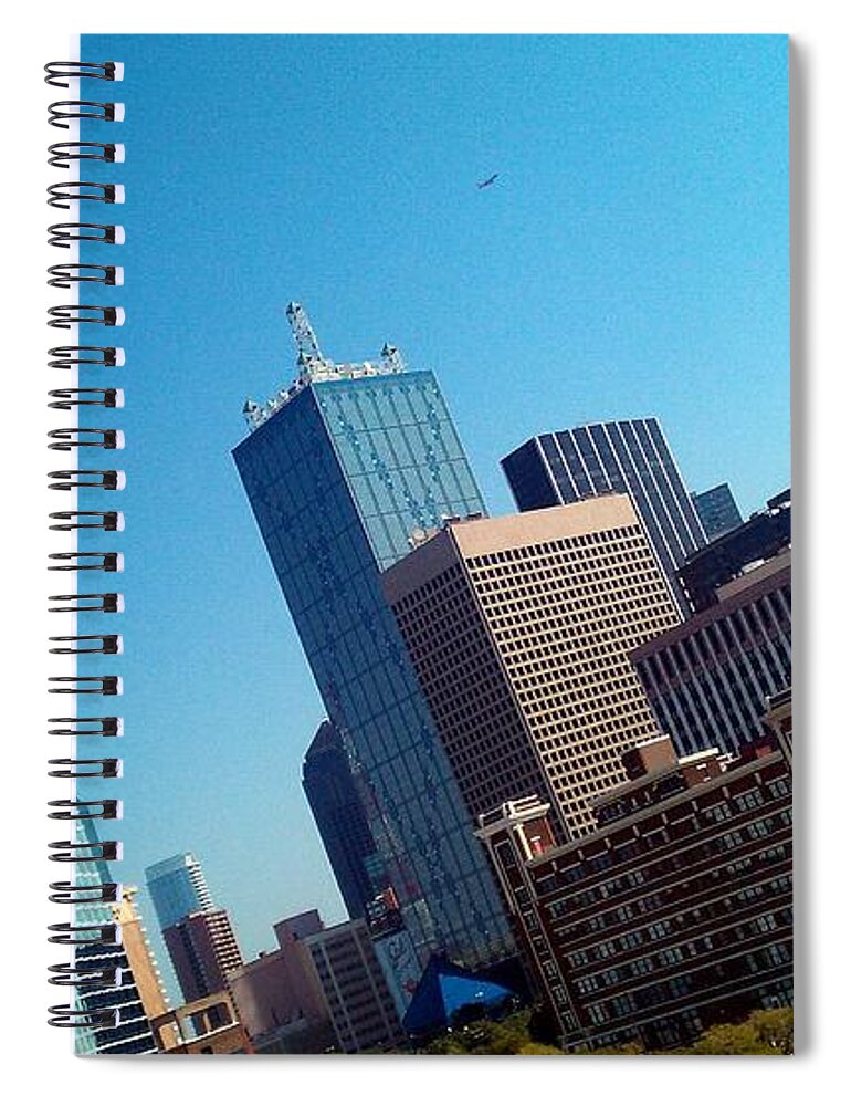Dallas Spiral Notebook featuring the photograph Omni Infinity Pool View #1 by Kenny Glover