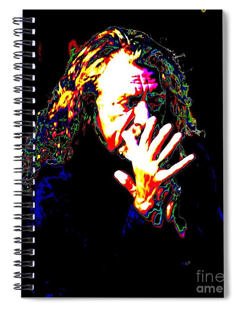 Robert Plant Spiral Notebook featuring the photograph Robert Plant #3 by Angela Murray