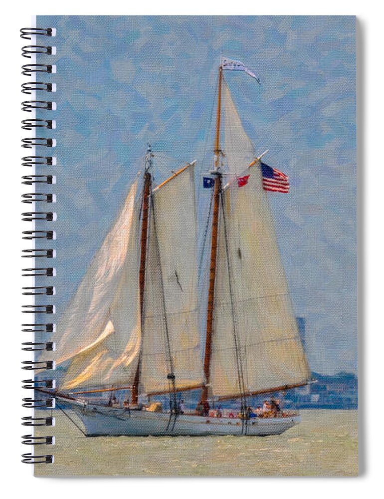 Spirit Of Sc Spiral Notebook featuring the mixed media Spirit of SC by Dale Powell