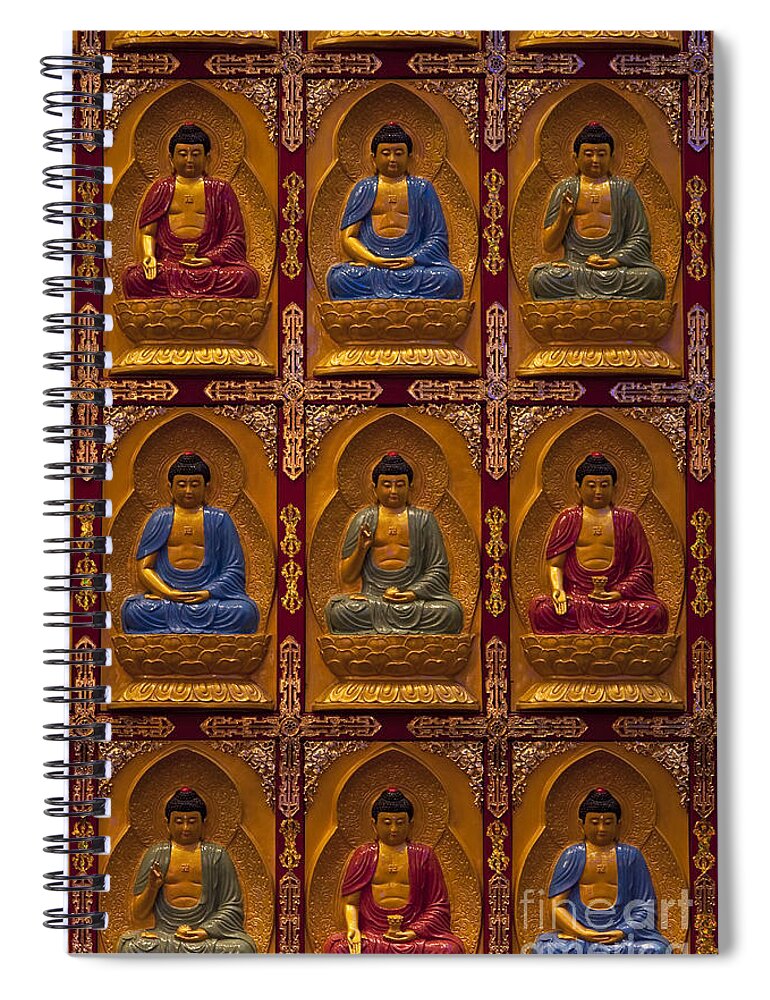Buddha Spiral Notebook featuring the photograph Vietnamese Temple #3 by Jim Corwin
