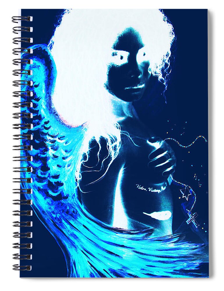 Giorgio Spiral Notebook featuring the mixed media When Heaven and Earth Collide 1 by Giorgio Tuscani