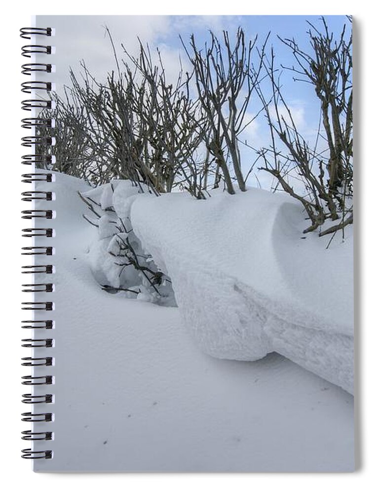 Snow Spiral Notebook featuring the photograph Drift 2 by David Birchall
