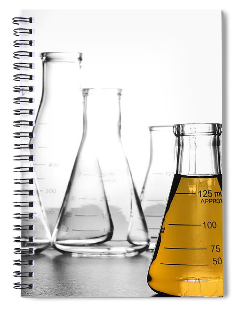 Chemical Spiral Notebook featuring the photograph Laboratory Equipment in Science Research Lab #31 by Science Research Lab