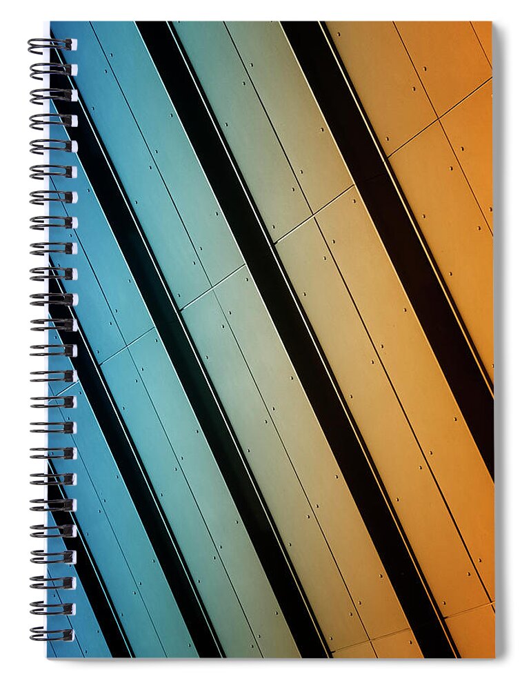 Architectural Feature Spiral Notebook featuring the photograph Study Of Patterns And Lines #34 by Roland Shainidze Photogaphy