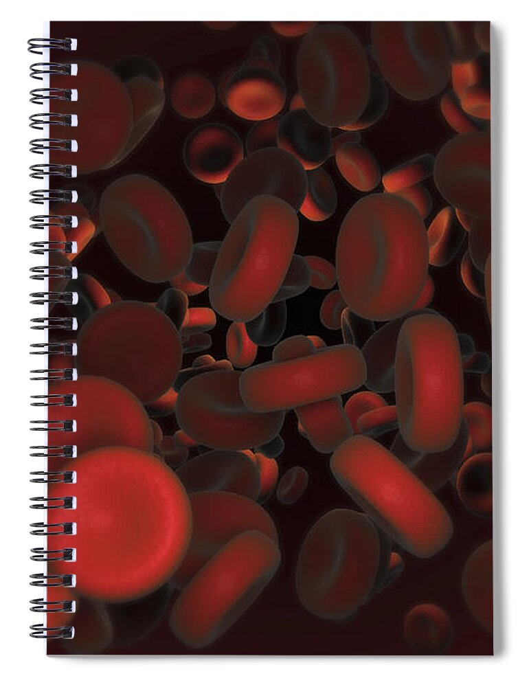 Cells Spiral Notebook featuring the photograph Red Blood Cells #35 by Science Picture Co