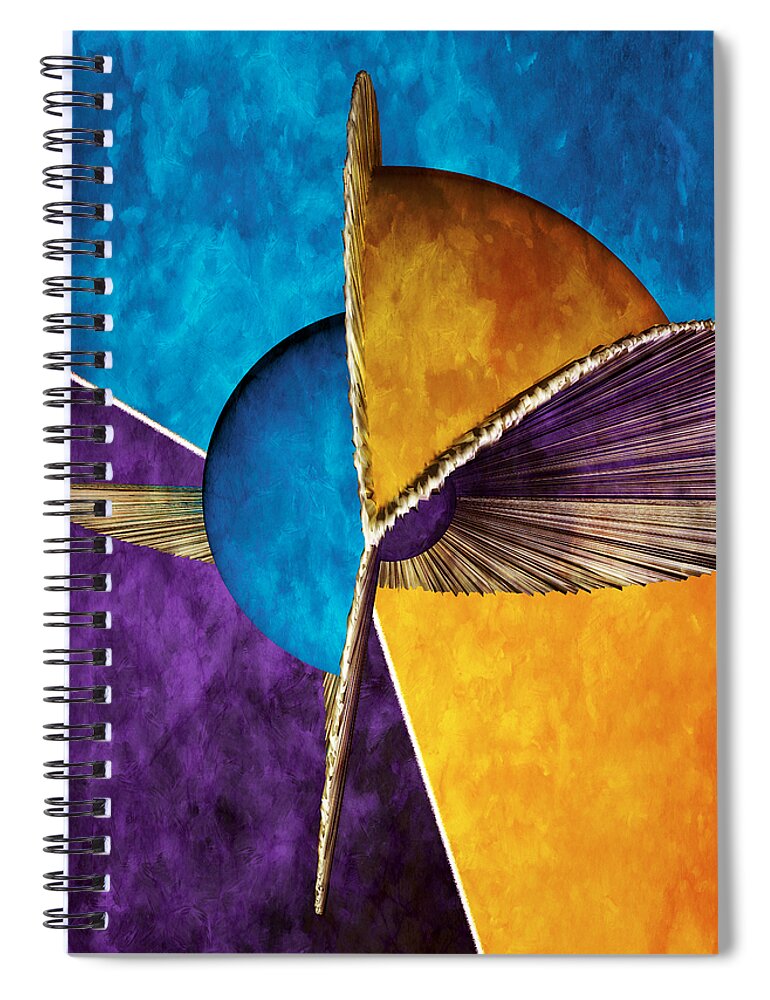 3d Spiral Notebook featuring the digital art 3D Abstract 23 by Angelina Tamez