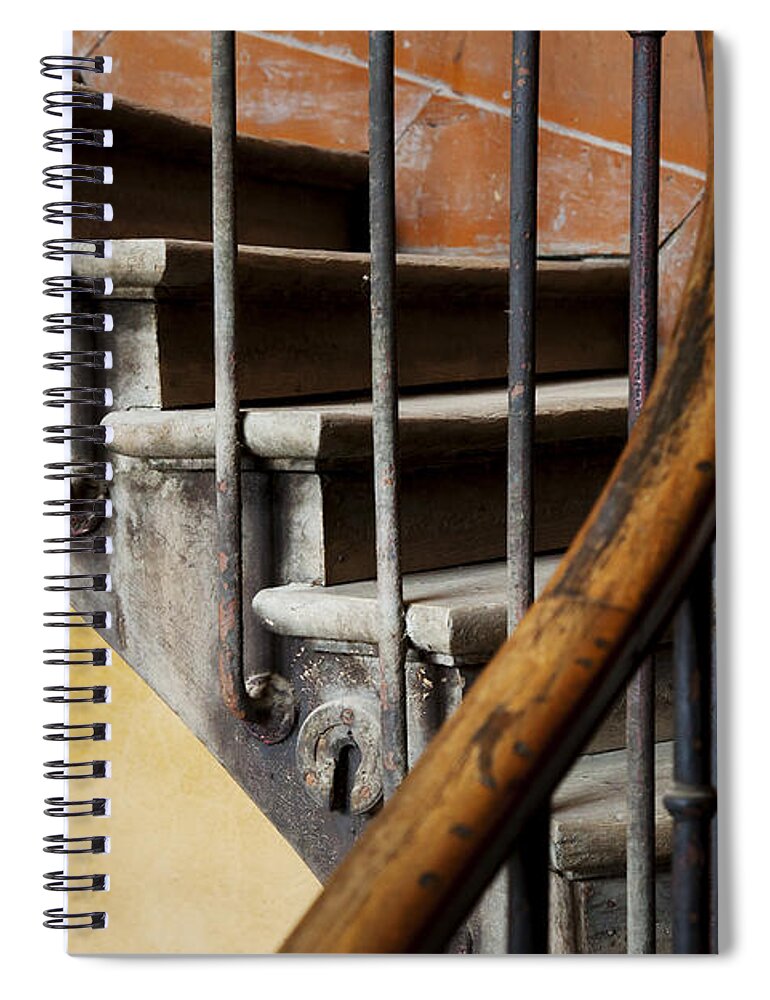 Ancient Spiral Notebook featuring the photograph Ancient Staircase #4 by Brian Jannsen