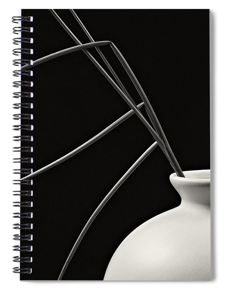 Grass Spiral Notebook featuring the photograph Black And White #4 by Juj Winn