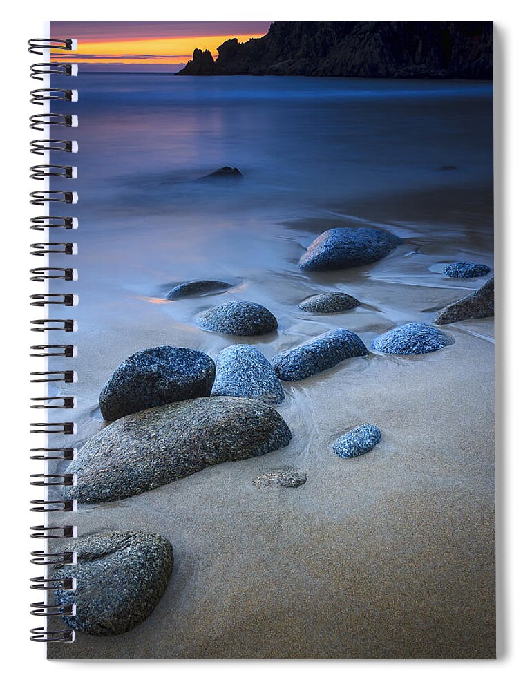 Seascape Spiral Notebook featuring the photograph Campelo Beach Galicia Spain by Pablo Avanzini