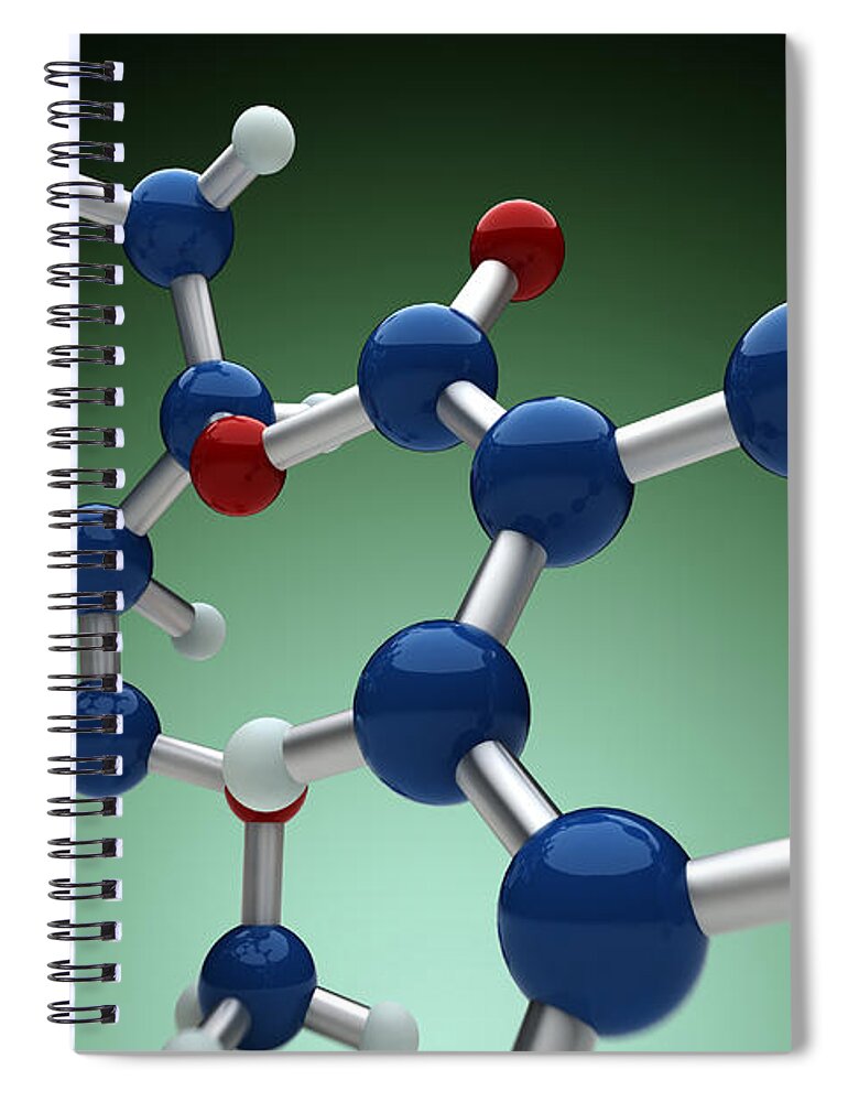 Biomedical Illustration Spiral Notebook featuring the photograph Cocaine Molecule #4 by Science Picture Co