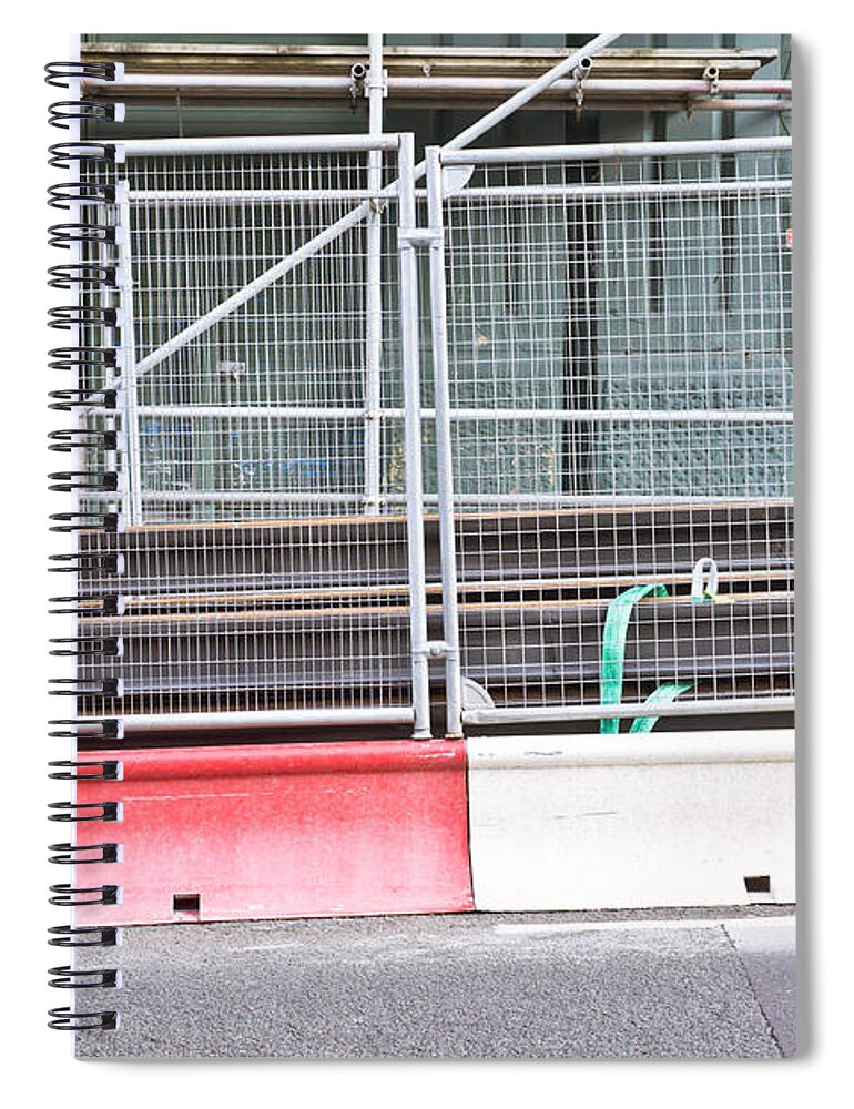 Accident Spiral Notebook featuring the photograph Construction site #4 by Tom Gowanlock