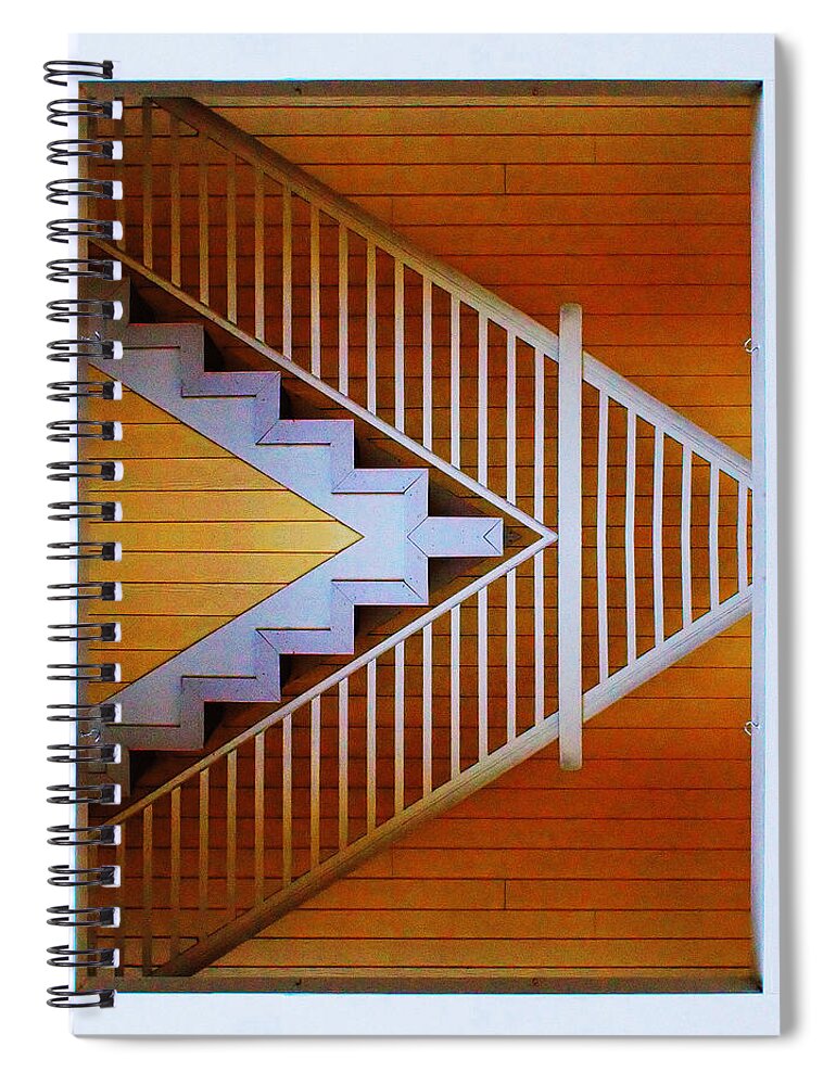 Stairs Spiral Notebook featuring the photograph Distorted Stairs #4 by Farol Tomson