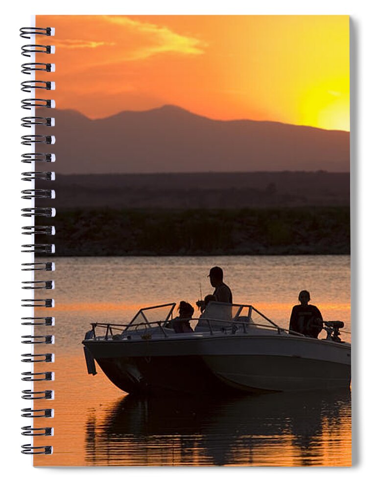 Colorado Spiral Notebook featuring the photograph Fishing at Sunset #4 by Steven Krull