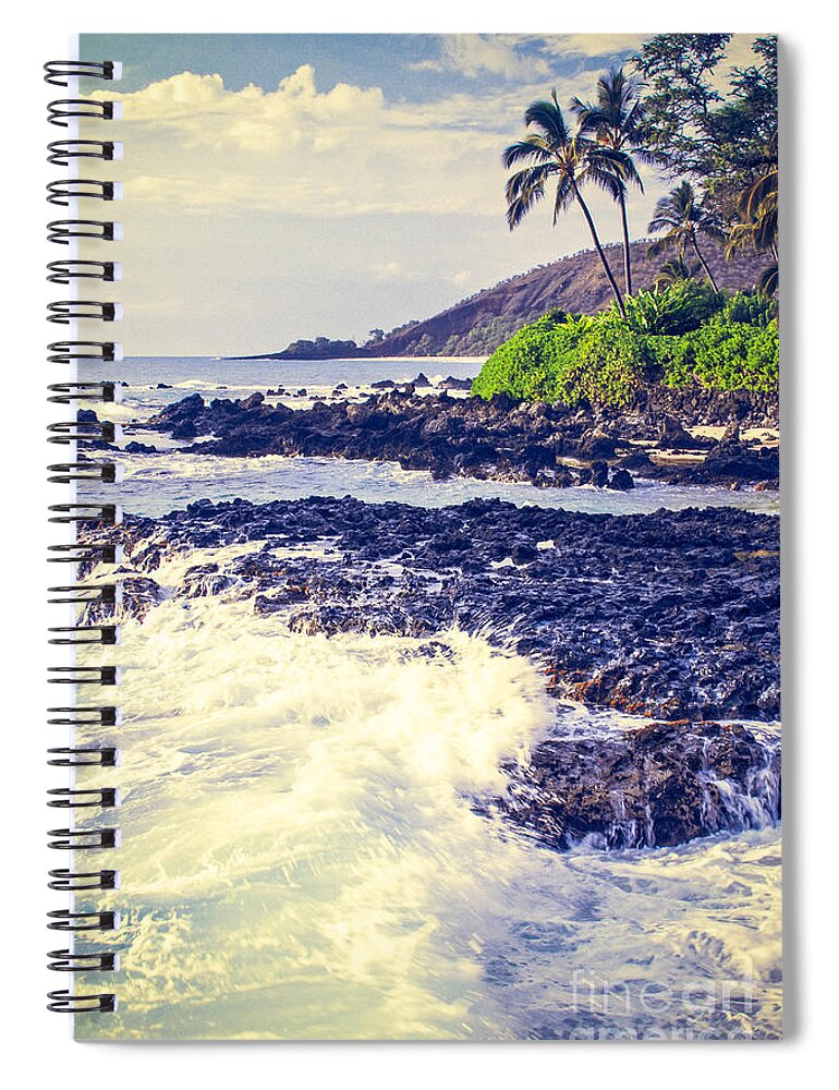 Aloha Spiral Notebook featuring the photograph Paako Beach Makena Maui Hawaii #6 by Sharon Mau